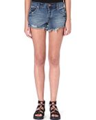 Free People Shark Bite Denim Cut Off Shorts - Lyst