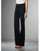 Patrizia Pepe Wide Leg Trousers In Stretch Viscose Cadì - Lyst