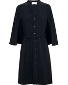 OSMAN Crepe Cape Dress - Lyst