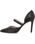 Jason Wu Laser-Cut Leather Dorsay Pump - Lyst