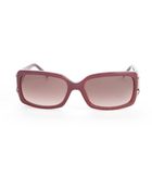 Givenchy Cranberry Acrylic Rectangle Frame Sunglasses - Lyst