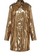 MSGM Laminated Canvas Trench Coat - Lyst
