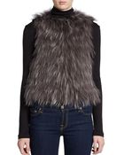 Alice + Olivia Rabbit & Raccoon Fur Vest - Lyst