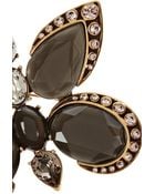 Oscar de la Renta Goldtone Crystal Butterfly Brooch - Lyst