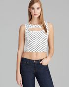 Jack Bb Dakota Top Polka Dot Crop - Lyst