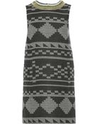 Matthew Williamson Embroidered Jacquard-Knit Mini Shift Dress - Lyst
