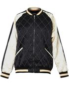 McQ by Alexander McQueen Quilted Satin Bomber Jacket - Lyst