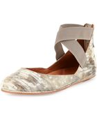 Gentle Souls Bay Unique Snake-Print Slip-On Flat - Lyst