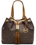Michael Kors Marina Large Logo Tote - Lyst