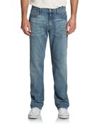 7 For All Mankind Austyn Faded Straight-Leg Jeans - Lyst