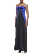 Halston Heritage Strapless Knot-Tie Gown - Lyst