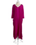 Donna Karan New York Dolman Sleeved Silk Caftan - Lyst