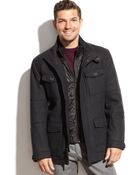 Marc New York Travis Wool-Blend Contrast-Bib Military Jacket - Lyst