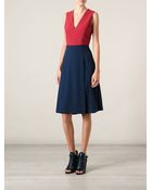 Andrea Incontri V-Neck Flared Dress - Lyst