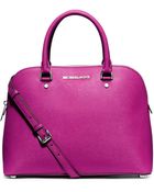 Michael Kors Cindy Large Saffiano Leather Satchel - Lyst
