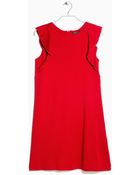 Mango Ruffle Wool-Blend Dress - Lyst