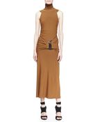 Donna Karan New York Sleeveless Turtleneck Jersey Dress - Lyst