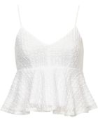 Topshop Peplum Lace Cami Top - Lyst
