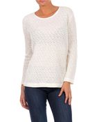 William Rast Wool Blend Satin Back Sweater - Lyst