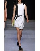 Narciso Rodriguez Textured Crepe Dress in White - Lyst