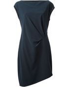 Halston Heritage Draped Dress - Lyst
