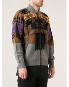 Sacai Zip Cardigan - Lyst