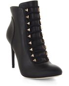 BCBGMAXAZRIA Bari Exotic Combo Lace-Up Day Bootie - Lyst