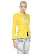 Balmain Woven Viscose Jacket With Satin Details - Lyst