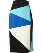 Fausto Puglisi Colour Block Pencil Skirt - Lyst