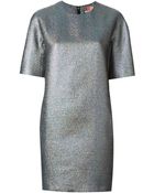 MSGM Metallic Shift Dress - Lyst