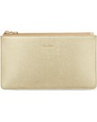 Max Mara Zipped Small Leather Envelope Purse - Lyst