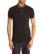 Marc By Marc Jacobs Stand-Up Collar Black Polo - Lyst