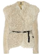 Isabel Marant Drew Belted Shearling Jacket - Lyst
