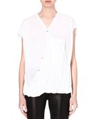 Helmut Lang Draped Jersey Top - Lyst