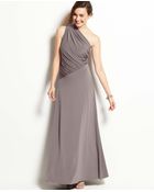 Ann Taylor Petite One Shoulder Jersey Gown - Lyst