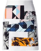 MSGM Patchwork Skirt - Lyst