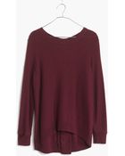 Madewell Back-Zip Pullover Sweater - Lyst