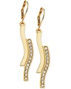 T Tahari Crystal S-Drop Earrings - Lyst