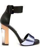 Miista Lily Black/Lavender Heeled Sandals - Lyst