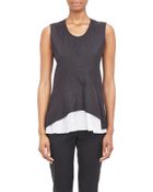 Jil Sander Asymmetric-Panel Flared Top - Lyst