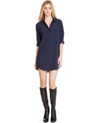DKNY Button Thru Tunic Shirt - Lyst