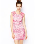 Ax Paris Lace Body-Conscious Dress - Lyst