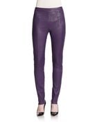 Acne Studios Seamed Leather Skinny Pants - Lyst