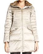 Peuterey Jacket Wave Long Satin With Fur Collar - Lyst