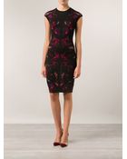 Alexander McQueen Flower Print Dress - Lyst