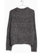 Mango Bouclé-Knit Wool-Blend Sweater - Lyst