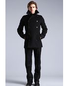 Simon Spurr Black Cashmere Peacoat - Lyst