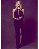 Nightcap Sueded Halter Gown - Lyst