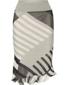 Rick Owens Printed Silk-Georgette Skirt - Lyst