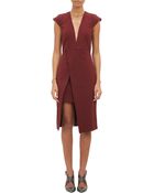 Mason by Michelle Mason Wrap-Panel V-Neck Dress - Lyst
